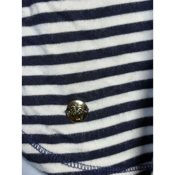 Lilly Pulitzer Luxletic Kerah Lounge Tee Women’s Size XS Blue White Striped - Picture 4 of 12